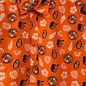 NWOT Orioles baseball button down SS Maryland/Bird